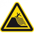 Warnung vor steil abfallendem Strand nach ISO 20712-1 (WSW 024)
