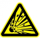 Warnung vor explosionsgefährlichen Stoffen reflektierend