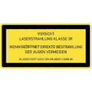Warnschilder: Laser Klasse 3R - Wenn geöffnet direkte Bestrahlung der Augen vermeiden