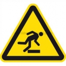 Warnschilder nach DIN EN ISO 7010 und ASR A 1.3 (2013): Warnung vor Hindernissen am Boden nach ISO 7010 (W 007)