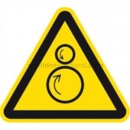 Warnschilder nach DIN EN ISO 7010 und ASR A 1.3 (2013): Warnung vor gegenläufigen Rollen nach ISO 7010 (W 025)