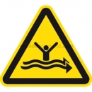 Warnschilder: Warnung vor starker Strömung nach ISO 20712-1 (WSW 015)