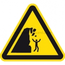 Warnschilder: Warnung vor Steinschlag von instabiler Klippe nach ISO 20712-1 (WSW 011)