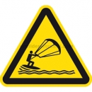 Warnschilder: Warnung vor Kitesurfern nach ISO 20712-1 (WSW 020)