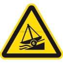 Warnschilder nach ISO 20712-1: Warnung vor Slipanlage nach ISO 20712-1 (WSW 002)