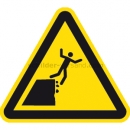 Warnschilder: Warnung vor instabiler Klippenkante nach ISO 20712-1 (WSW 010)