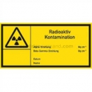 Warnschilder: Warnetikett Radioaktiv Kontaminationskennzeichnung nach DIN 25430 (E 100)