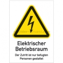 Warnschilder: Kombischild Elektrischer Betriebsraum