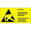 Warnschilder mit Text und Piktogramm: Warnetiketten Elektrostatisch gefährdete Bauelemente