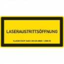 Warnschilder: Laseraustrittsöffnung