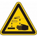 Warnschilder: Warnung vor ätzenden Stoffen (BGV A8 W 04)