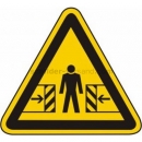 Warnschilder: Warnung vor Quetschgefahr (BGV A8 W 23)