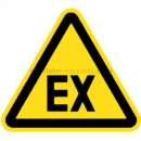 Warnschilder nach DIN EN ISO 7010 und ASR A 1.3 (2013): Warnung vor explosionsfähiger Atmosphäre nach ISO 7010 (D-W 021)