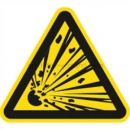 Warnschilder: Warnung vor explosionsgefährlichen Stoffen nach ISO 7010 (W 002)
