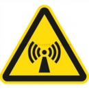 Warnschilder nach DIN EN ISO 7010 und ASR A 1.3 (2013): Warnung vor nicht ionisierender elektromagnetischer Strahlung nach ISO 7010 (W 005)