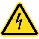 Warnschilder Elektrotechnik: Warnung vor gefährlicher elektrischer Spannung nach ISO 7010 (W 012)