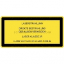 Warnschilder Lasertechnik: Laser Klasse 3R - Direkte Bestrahlung der Augen vermeiden