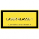 Warnschilder Lasertechnik: Laser Klasse 1