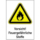 Warnschilder: Kombischild Vorsicht! Feuergefährliche Stoffe