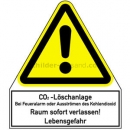 Warnschilder: Kombischild CO2-Löschanlage