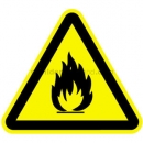 Warnschilder: Warnung vor feuergefährlichen Stoffen reflektierend