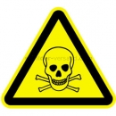 Warnschilder reflektierend: Warnung vor giftigen Stoffen reflektierend