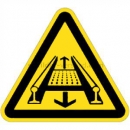 Warnschilder: Warnung vor Gefahren durch eine Förderanlage im Gleis (BGV A8 W 29)