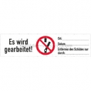 Warnschilder Elektrotechnik: Verbotsetiketten Nicht schalten! Es wird gearbeitet